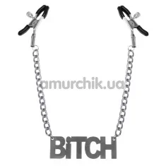 Затискачі для сосків Feral Feelings Nipple Clamps Bitch, срібні - Фото №1