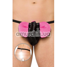 Труси-стрінги чоловічі Thong чорні слоник (модель 4445) - Фото №1