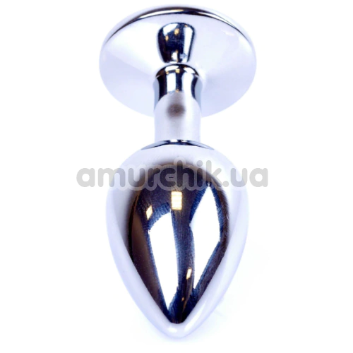 Анальна пробка з блакитним кристалом Exclusivity Jewellery Silver Plug, срібна