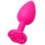 Анальная пробка Alume Silicone Rose Plug S, розовая - Фото №2