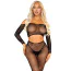 Комплект Leg Avenue Rhinestone Fishnet Crop Top And Legging, чорний: топ + легінси - Фото №5
