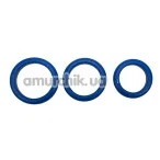 Набір ерекційних кілець Blue Mate Cockring - Set, 3 шт - Фото №1