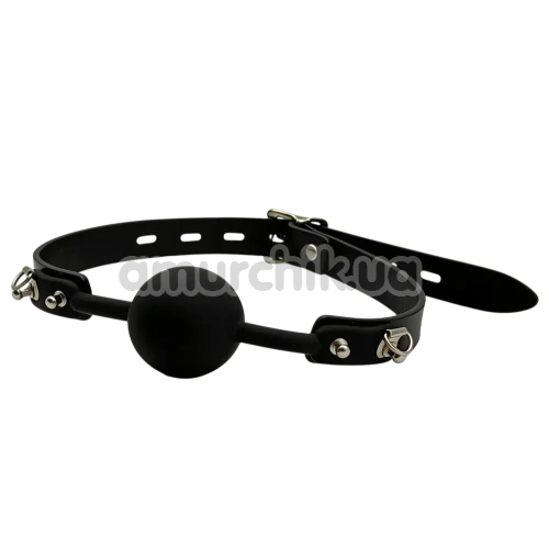 Кляп DS Fetish Mouth Silicone Ball Gag, чорний