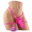 Страпон с вибрацией Love Rider Dual Action Strap-On, розовый - Фото №1