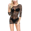 Платье Star Night Net Sparkle Stripe Mini Dress, черное - Фото №3