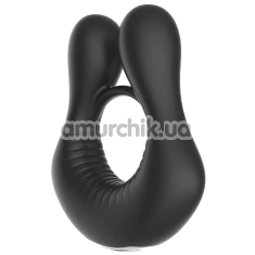Віброкільце для члена Ramrod Strong Vibrating Cockring With 2 Motors, чорне - Фото №1