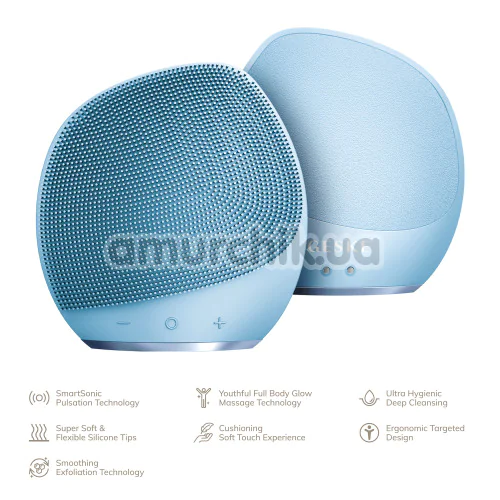 Ультразвуковая щетка для тела Geske Sonic Body Brush 7 in 1, голубая