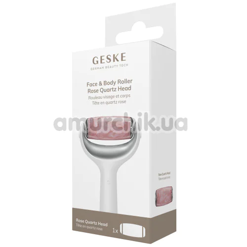 Насадка Geske Face & Body Roller Rose Quartz Head, розовая