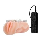 Штучна вагіна з вібрацією Realstuff Lifelike Vibrating Stroker, тілесна - Фото №1