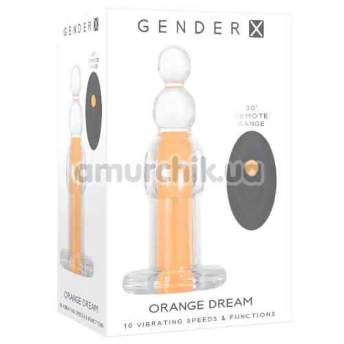 Анальна пробка з вібрацією Gender X Orange Dream, помаранчева