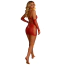 Платье Star Night Secret Garden Rhinestone Mini Dress, красное - Фото №11