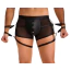 Трусы-боксеры мужские с фиксаторами для рук Star Night Faux Leather Briefs With Snap Bondage, черные - Фото №6