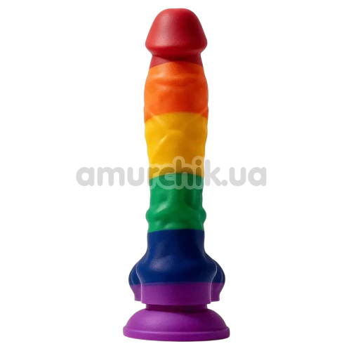 Фаллоимитатор Alume Rainbow Silicone Dildo, разноцветный