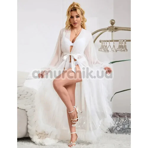 Пеньюар Star Night Sensual Ruffle Night Robe, белый