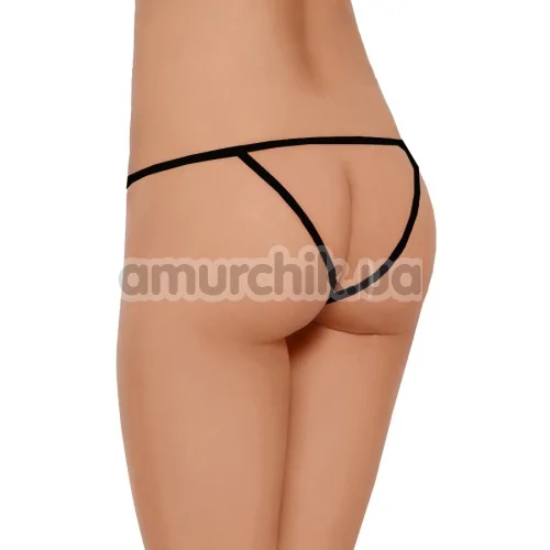 Трусики-стринги женские G-string черные (модель 2425)