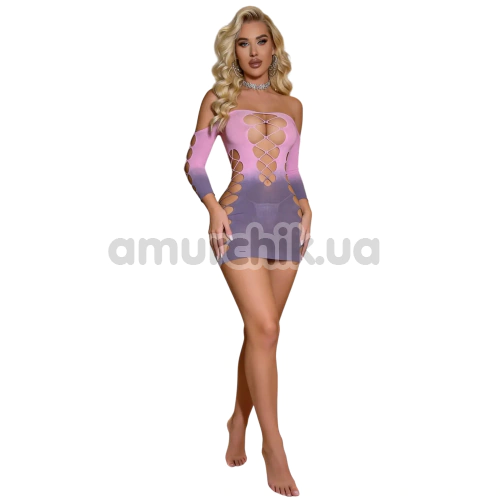 Платье Star Night Sensual Off Shoulder Mini Dress, розово-фиолетовое