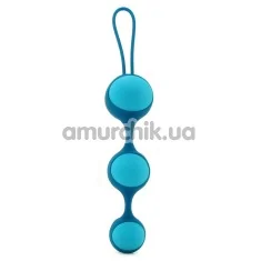 Вагінальні кульки Key Stella III Graduated Kegel Ball Set, блакитні - Фото №1