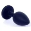 Анальная пробка с розовым кристаллом Exclusivity Jewellery Silicon Plug S, черная - Фото №3