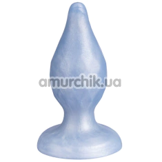 Анальна пробка SilexD Fantasy Liquid Silicone Plug Diamond M, блакитна - Фото №1