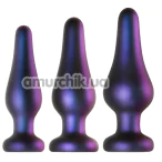Набір з 3 анальних пробок Hueman Comets Butt Plug Set Of Three, фіолетовий - Фото №1