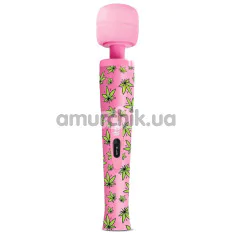 Универсальный вибромассажер Stoner Vibes Wacky Weed Wand Massager, розовый - Фото №1