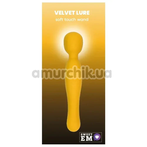 Універсальний вібромасажер Sweet Em Velvet Lure Soft Touch Wand, жовтий