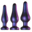 Набір з 3 анальних пробок Hueman Comets Butt Plug Set Of Three, фіолетовий - Фото №1