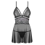 Комплект JSY Sexy Lingerie JS228167, чорний: пеньюар + трусики-стрінги - Фото №5