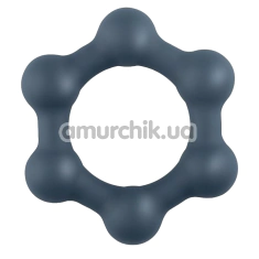 Эрекционное кольцо для члена Boners Hexagon Cock Ring, синее - Фото №1