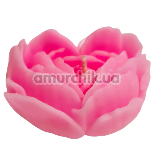 Свеча в виде розы GlowKink М - светится в темноте, розовая