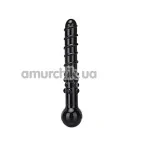 Анальный стимулятор Black Black Satin Swirly Glass Dildo - Фото №1