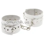 Наручники sLash Leather Rastraints Hand Cuffs, белые - Фото №1