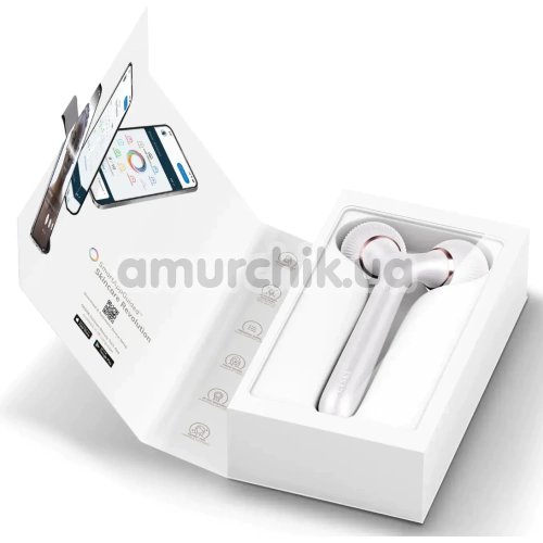 Ультразвуковий масажер Geske Sonic Facial & Body Roller 4 in 1, біло-золотий