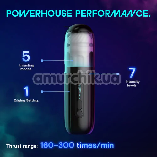 Мастурбатор с толчками Kaotik Labs The Shockwave, черный