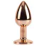 Анальна пробка з райдужним кристалом Matrix Mont Rose Gold Gem Metal Plug S, золота - Фото №4