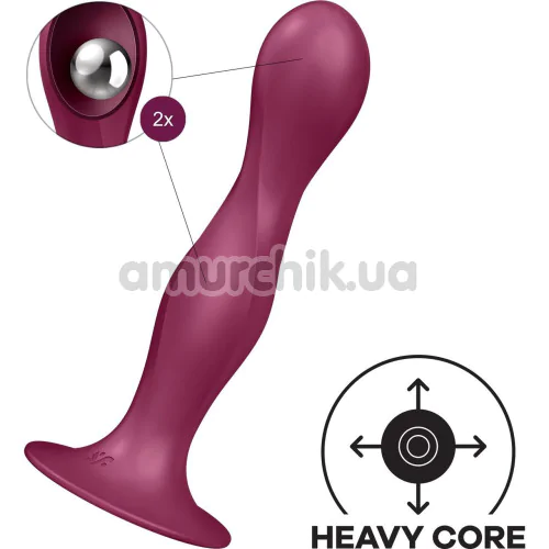 Фаллоимитатор Satisfyer Double Ball-R, бордовый