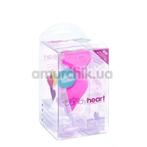 Анальна пробка Naughtier Candy Heart, рожева