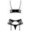 Комплект Passion Free Your Senses Scarlet Set, черный: бюстгальтер-топ + трусики-стринги + пояс для чулок - Фото №5