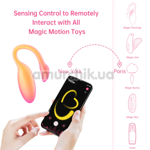 Вибратор Magic Motion Magic Flamingo Max, оранжево-розовый