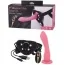 Страпон з вібрацією Vibration Dildo Strap-On Remote Control 7, рожевий - Фото №2