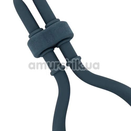 Віброкільце для члена Boners Adjustable Cock Ring, синє