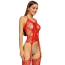 Комбінезон Star Night Naughty Bodystocking Fishnet Lace, червоний - Фото №7