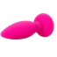 Анальная пробка с розовым кристаллом Alume Silicone Textured Teardrop Anal Plug XS, розовая - Фото №4