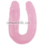 Двокінцевий фалоімітатор Hi-Rubber Born To Create Pleasure 14 Inch, рожевий - Фото №1