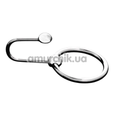 Уретральна вставка з кільцем Full Stop C-Ring With Steel Ring, срібна - Фото №1