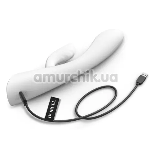 Вибратор с подогревом Dorcel Flexi Rabbit, белый