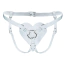 Трусики для страпона Feral Feelings Hearts Strap-On Belt Leather, белые - Фото №1