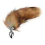 Анальная пробка с коричневым хвостом лисы Fierce Euphoria Fluffy Fox Plug, серебряная - Фото №2