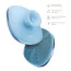 Щетка для тела Geske Body Brush 4 in 1 Suction Mount Metal, голубая - Фото №6