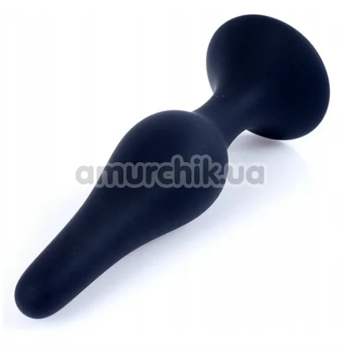 Анальна пробка Boss Series Silicone Purple Plug Small, чорна